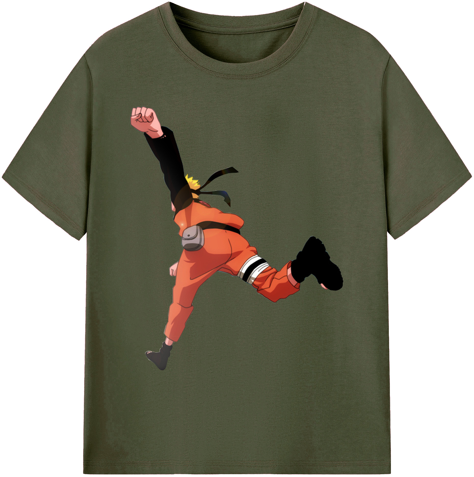 （画像用） NARUTO -ナルト- うずまき ナルト Uzumaki Naruto 綿100％ メンズ半袖Tシャツ｜肌触りやわらか＆通気性